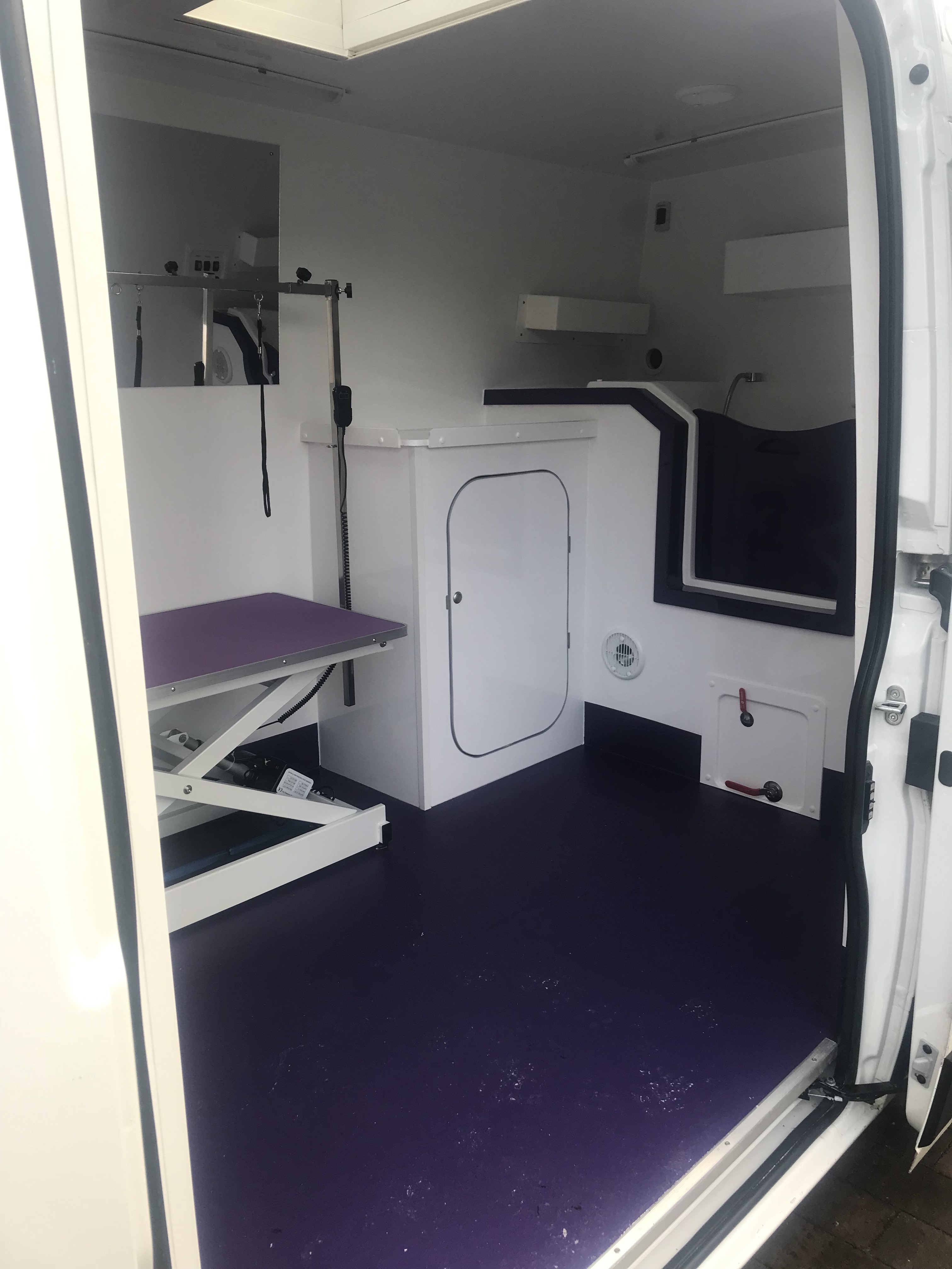 Inside the official Dog Pod mobile grooming salon